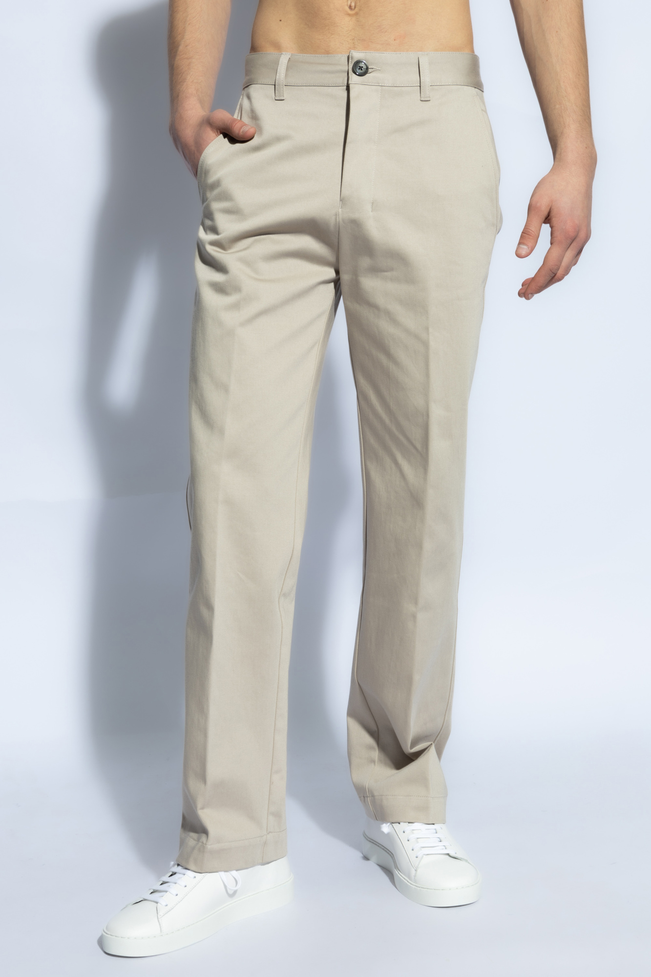 Ami Alexandre Mattiussi Creased trousers with logo | Men's 